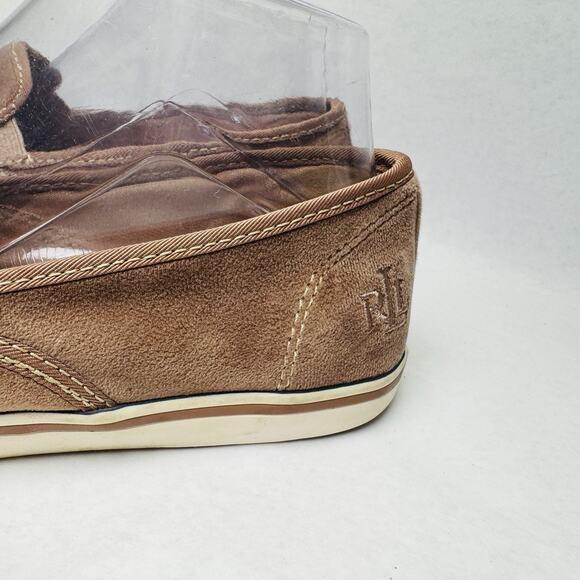 Lauren Ralph Lauren Janis Slip On Sneakers Womens Size 9 B Dusty Rose Velvet - Picture 2 of 10